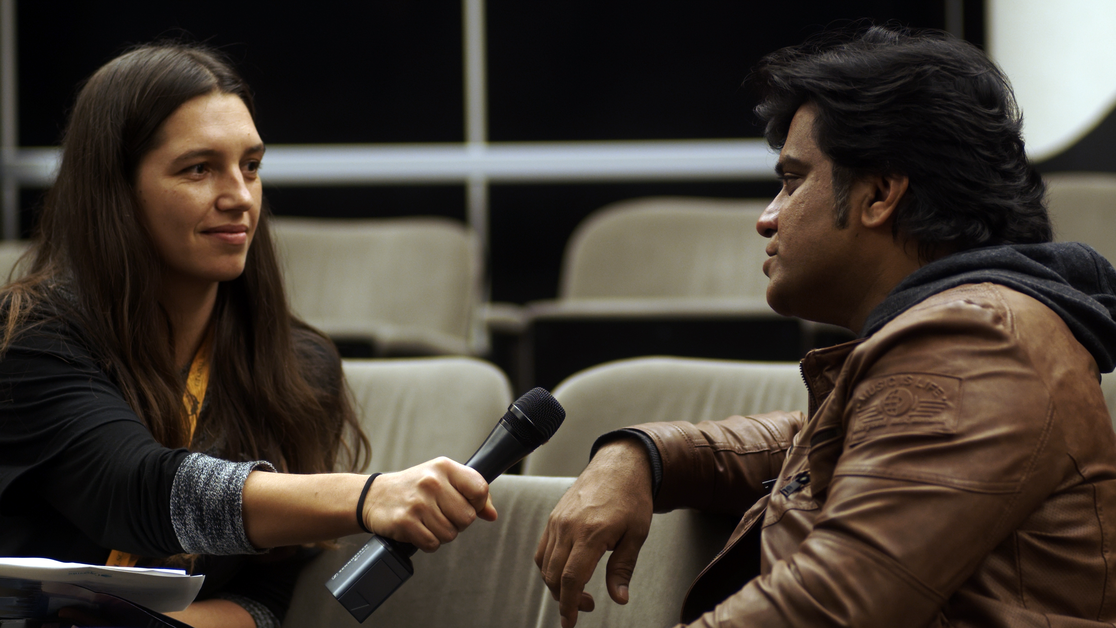 Jagan Shakti, director of the Indian blockbuster ‘Mission Mangal’, in conversation at the festival. Photo: Halil Kesselring